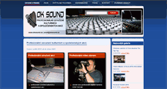 Desktop Screenshot of oksound.cz